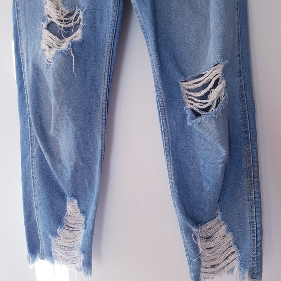 HOLLISTER Blue High-Waist Distressed Jeans - Picture 4 of 12